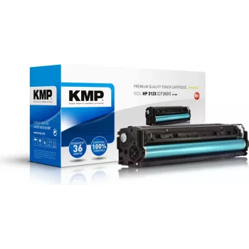 KMP H-T189 musta tooneri kassett (ühilduv, suure tootlikkusega) 90g - Asendab HP 312X (CF380X) HP Color LaserJet Pro MFP M476 seeriale