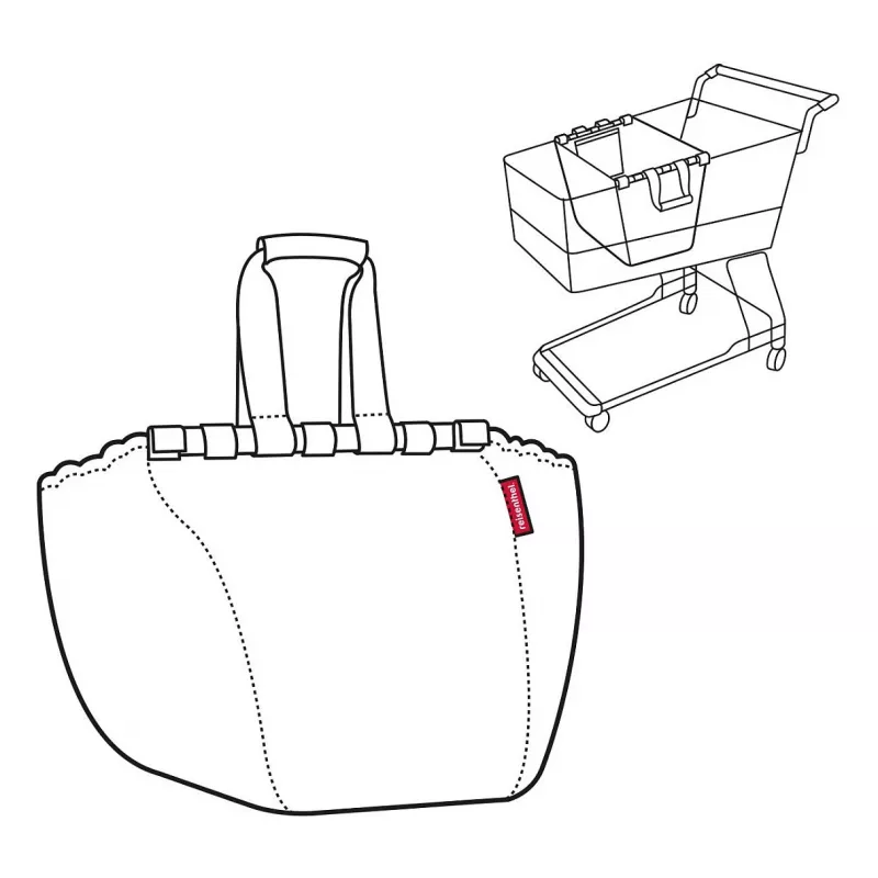 Reisenthel Easyshoppingbag Must - 30L Ostukott Trolley Kinnitusega