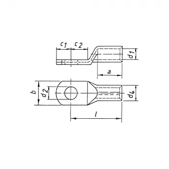 Klauke 108R10 Tinaldatud vasktoruklemm 95 mm² M10