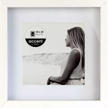 NIELSEN DESIGN Nielsen Aura White 20x20 Wood Picture Frame with Passepartout 1115001