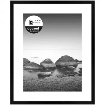 NIELSEN DESIGN Aura pildiraam must 24x30 cm puit koos paspartuuga 1122000