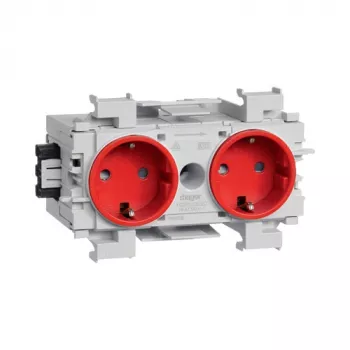 Hager GS20013020 Schuko pistikupesa sisestus, punane, IP20, 250 V, 16 A, 10 tk