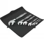 Wera 6004 Joker 6 Set 1 Avatud otsaga mutrivõtmete komplekt, 6 tükki, 10-19 mm, kroom-molübdeenteras, nikkel-kroomitud, tekstiilist kotiga