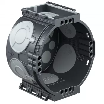 Kaiser Elektro ECON® UP1 Pistikupesa karp, õhutihe, 4x3 kruvikuppel, 60 mm läbimõõt, 46 mm sügavus, halogeenivaba plast, IP20