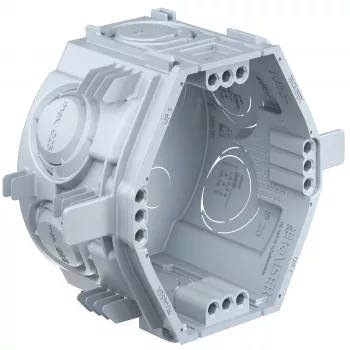 Kaiser Elektro UP1 Fix süvispaigaldusega seadmekarp 1055-06 kinnitusribidega, 4 kruvikupliga, 60x46 mm