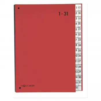 PAGNA Lauakorraldaja 32 sektsiooniga - A4 - Papp - Punane - Portree - 340 mm - 40 mm