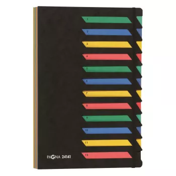 PAGNA File Folder A4 Black 10 mm Spine Cardboard Metal Fastener 24141-04