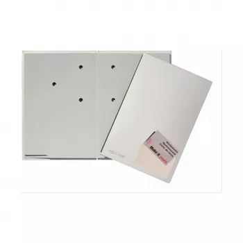 PAGNA Signatur Lever Arch File A4 Grey 80 mm Spine 600 Sheets Capacity with Business Card Holder