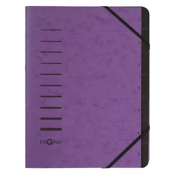 PAGNA Collecting Folder A4 Aubergine Elastic Band 245x320 mm 4 mm Spine 320 g/m²