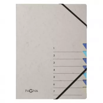 PAGNA Document Folder A4 Blue/Grey Cardboard 3 Inner Flaps Tuck-in Flap 240x320x4 mm 44307-02