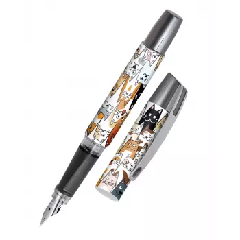 ONLINE Campus Fluffy Cats Cartridge Fountain Pen Multicolored M Medium