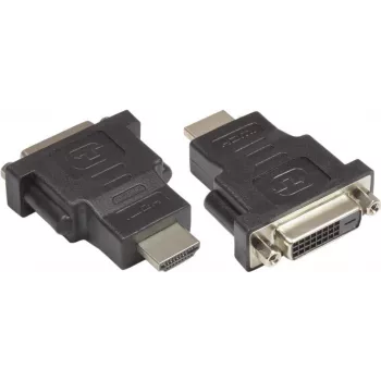 GoodConnections DVI-D to HDMI Video Adapter, DVI-D Female to HDMI Male, 24+1 Pins, Black