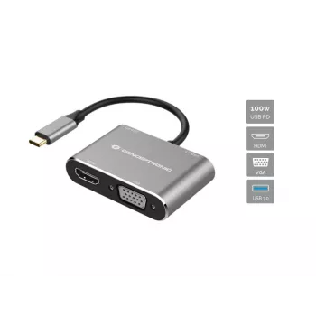 Conceptronic DONN16G USB-C 16-in-1 Docking Station - Must