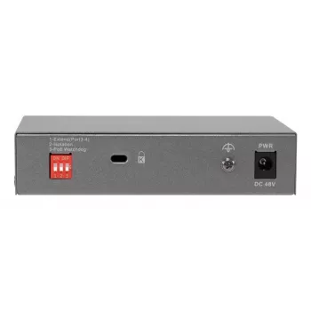 LevelOne GEP-0531 Haldaamatu PoE+ lüliti, 3x GE PoE+ (30W) + 1x Hi-PoE (60W), 60W eelarve, plastikust lauaarvuti