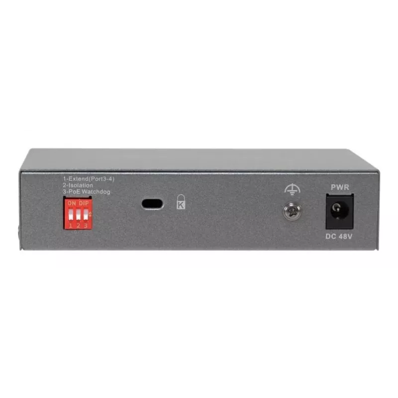 LevelOne GEP-0531 Haldaamatu PoE+ lüliti, 3x GE PoE+ (30W) + 1x Hi-PoE (60W), 60W eelarve, plastikust lauaarvuti