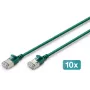 DIGITUS CAT 6A F-FTP Slim Patch-kaabel, vask, LSZH, 0,5 m, hall