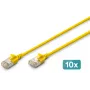 DIGITUS CAT 6A F-FTP Slim Patch-kaabel, vask, LSZH, 0,5 m, hall