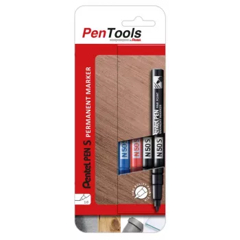 Pentel N50S Püsimarkerite komplekt 4 erinevat värvi, ümmargune ots 2,1 mm