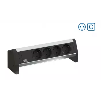 Bachmann Desk 1 toiteplokk - 3 AC-pistikupesa tüüp F - alumiinium/plast - 324 mm - siseruumidesse