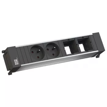 Bachmann Power Frame 916.047 laua pistikupesa 2x Type E (FR/UTE) hõbedane