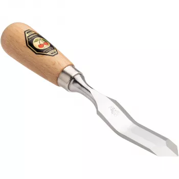 Kirschen Krummhalsmeißel mit Rotbuchenheft, 20 mm spitz