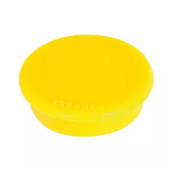 FRANKEN Whiteboard Magnet 13 mm Yellow Holding Force 100 g Pack of 10