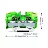 WAGO 2010-1207 Läbiv klemmliist, 10 mm², hall, CAGE CLAMP®