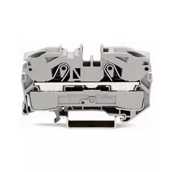 WAGO 2016-1201 Läbiv klemmliist, 16 mm², 800 V, hall, Push-in CAGE CLAMP