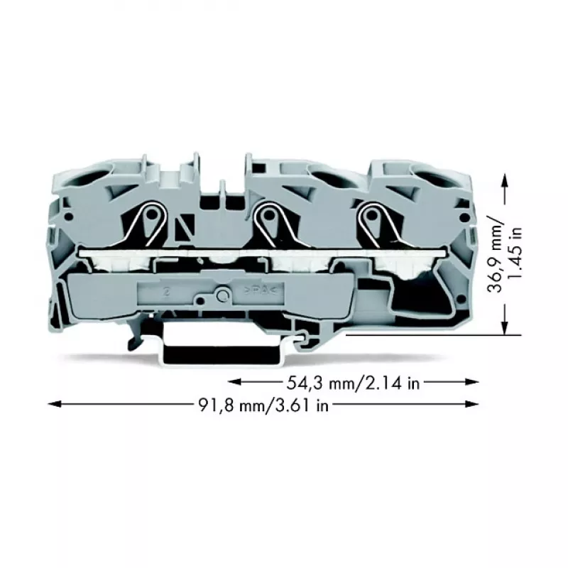 WAGO 2016-1301 Läbiv klemmliist - 12 mm - 91,8 mm - 36,9 mm - 800 V