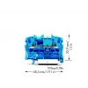 WAGO 2002-1204 4-juhiline suruühendusega klemmliist, 2,5 mm², 800 V, hall