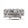 WAGO 2002-1401 Läbiv klemmliist, 4-juhiline, 2,5 mm², Push-in CAGE CLAMP, 800 V, hall