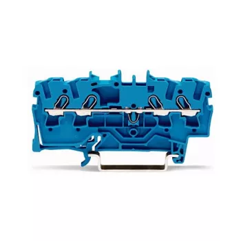 WAGO 2002-1404 Läbiv klemmliist, 2-juhiline, 800V, 24A, hall, Push-in CAGE CLAMP