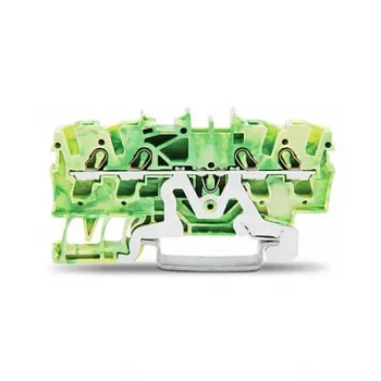 WAGO 2002-1407 4-juhiline kaitsejuhi klemmliist 0,25-2,5 mm² 4 mm² roheline-kollane