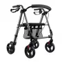 Weinberger Aluminium Rollator 1-Fold Foldable - Hõbe/Hall, 136 kg kandevõime
