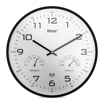 MEBUS 52840 Raadiojuhitav seinakell valge 25 cm