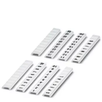 Phoenix Contact Terminal Block Markers - White - 4 mm - 10 Pieces (0808626:0011)