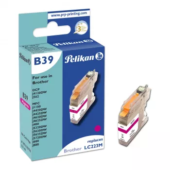 Pelikan Sobiv Tindikassett Brother LC223M Magenta 10ml 550 Lehte