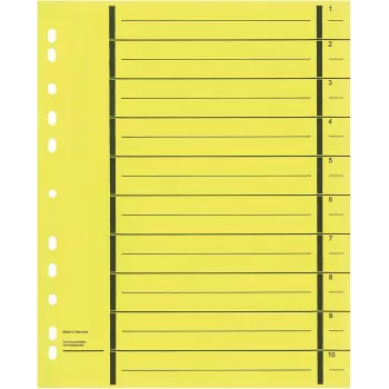 WEKRE 50 eralduslehte kollane A4 160 g/m² papp 11-auguga universaalne
