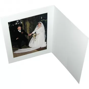 DAIBER Portrait Folders with Passepartout 15x20 White Matt (100 Pack)