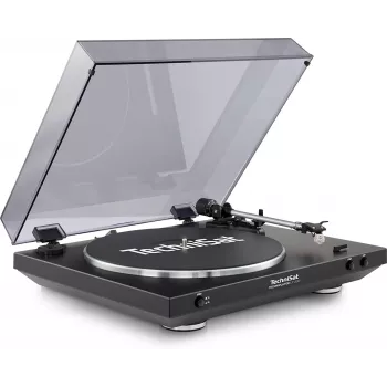 TechniSat TechniPlayer LP 200 plaadimängija - must/hõbedane - rihmvedu - 33/45/78 p/min - USB digiteerimine - RCA väljund