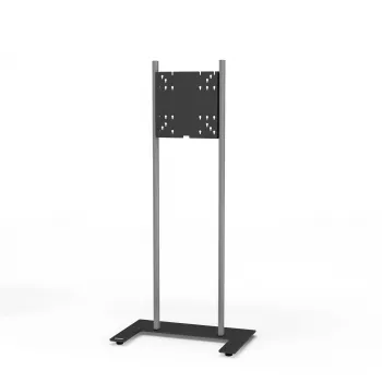 Kindermann Premium DS Racer põrandaalus LCD-ekraanile kuni 70 inch - anodeeritud alumiinium - must, hõbedane metallik