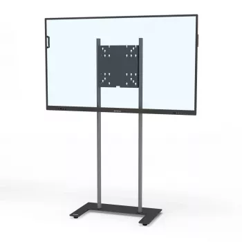 Kindermann Premium DS Racer põrandaalus LCD-ekraanile kuni 70 inch - anodeeritud alumiinium - must, hõbedane metallik