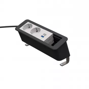 Kindermann CP Office Desk 4-F 2x Schuko 1x USB-A/C laadimismoodul (7550000222)