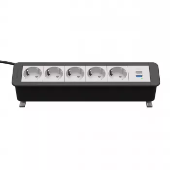 Kindermann CP Office Desk 6-Fold 5x Schuko 1x USB-C PD 60W toiteplokk klambriga