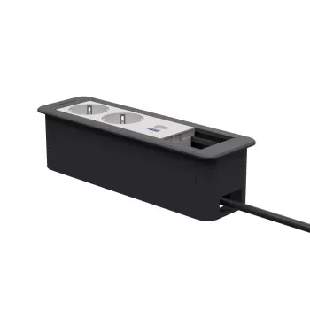 Kindermann CP Office Frame 4-Fold 2x Schuko 1x USB-C PD laua toite- ja andmemoodul