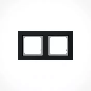 Kindermann Switch Frame Gira E2 Black 2-gang