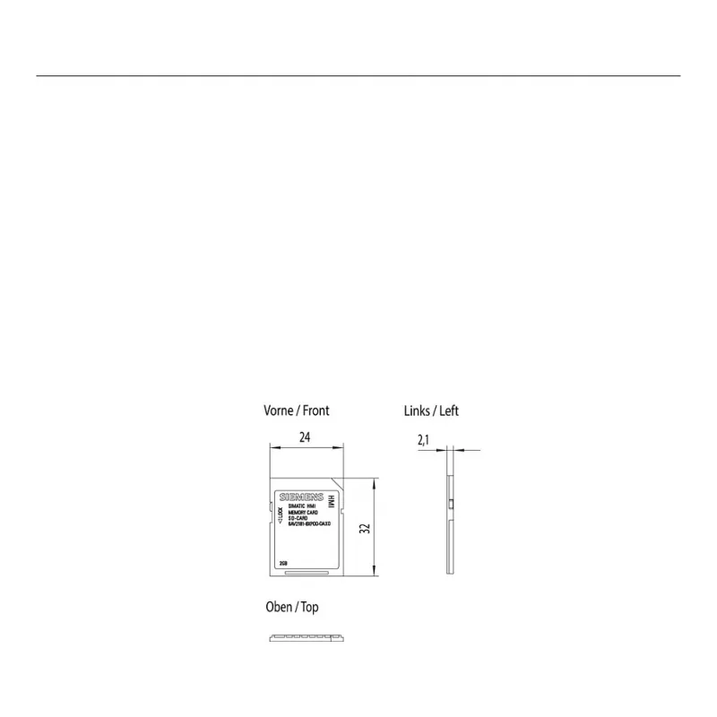 Siemens 2GB SIMATIC Secure Digital (SD) mälukaart 6AV2181-8XP