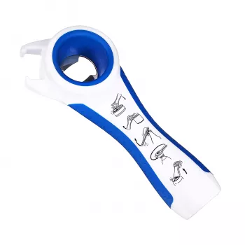 First Aid Only 5-in-1 Multi-Opener pudelitele ja purkidele, valge/sinine, vähendab pingutust