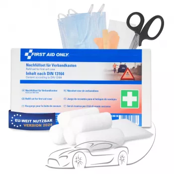 First Aid Only täienduskomplekt auto esmaabikomplektile vastavalt DIN 13164 (P-91300 00)