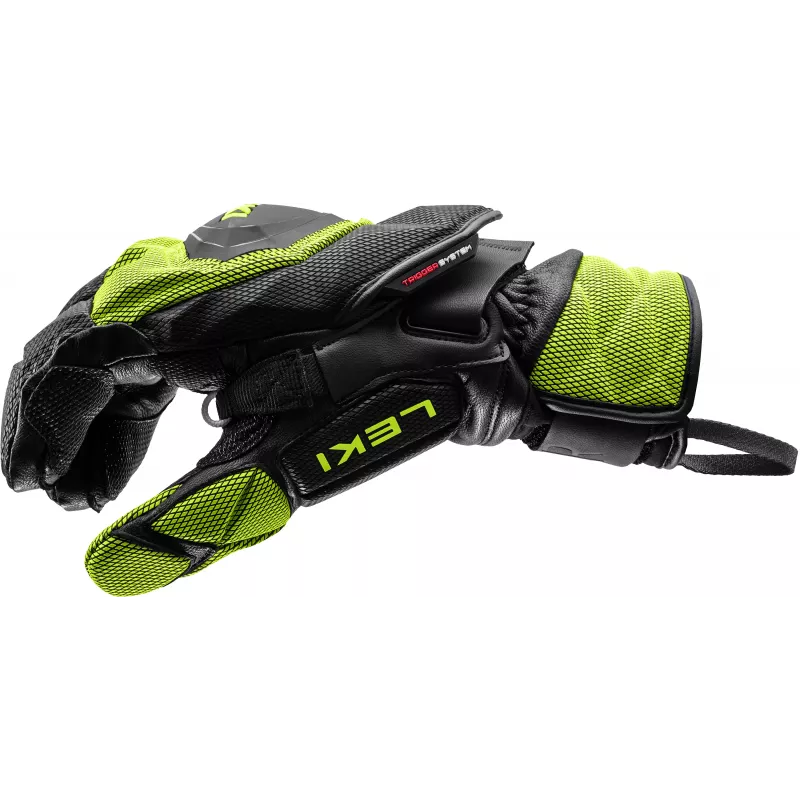 LEKI WCR Venom GS 3D Lobster suusavõistluste kindad suurus 8,5, must / helesidrunikollane